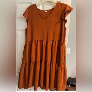 Women XLG Dress. Excellent condition. New, worn once.Rust color